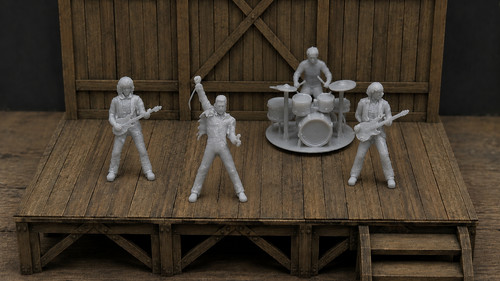 Resin figuren rockband - figuren,