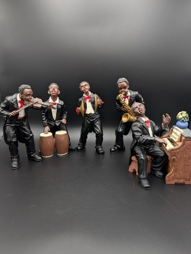 Vintage jazz band figuren set - jazz,