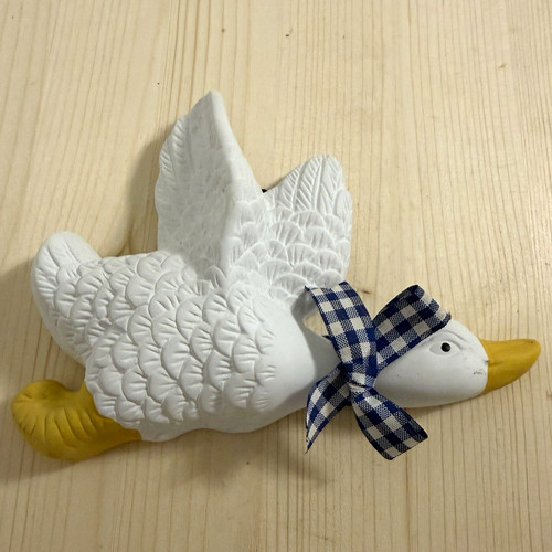 Keramik wandfigur gans - wandfigur,
