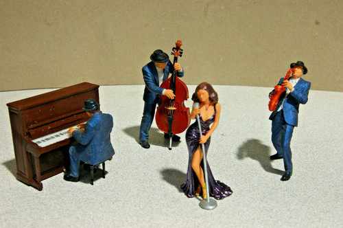 Jazz band komplett szene - jazz-band, in